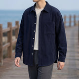 Mason Corduroy Shirt - Navy Blue
