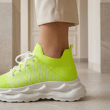 Moretti Knit Platform Sneakers - Lead Product Detail