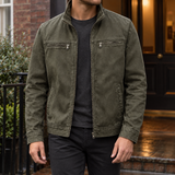 Blake Leather-Look Jacket - Army Green