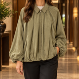 Dorothea-Sage Balloon Jacket - Green