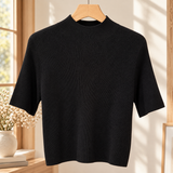 Quinn Mock Neck Top - Black