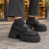Erbetta Platform Loafers - Matte Black