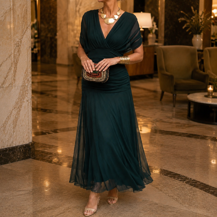 Valeria-Rose Draped Maxi Dress