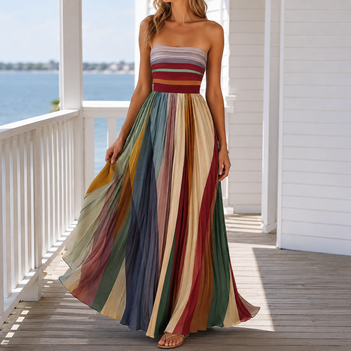 Petra Pleated Maxi Dress