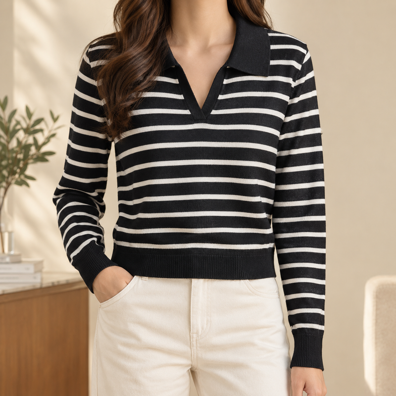 Reece Polo Top - Black