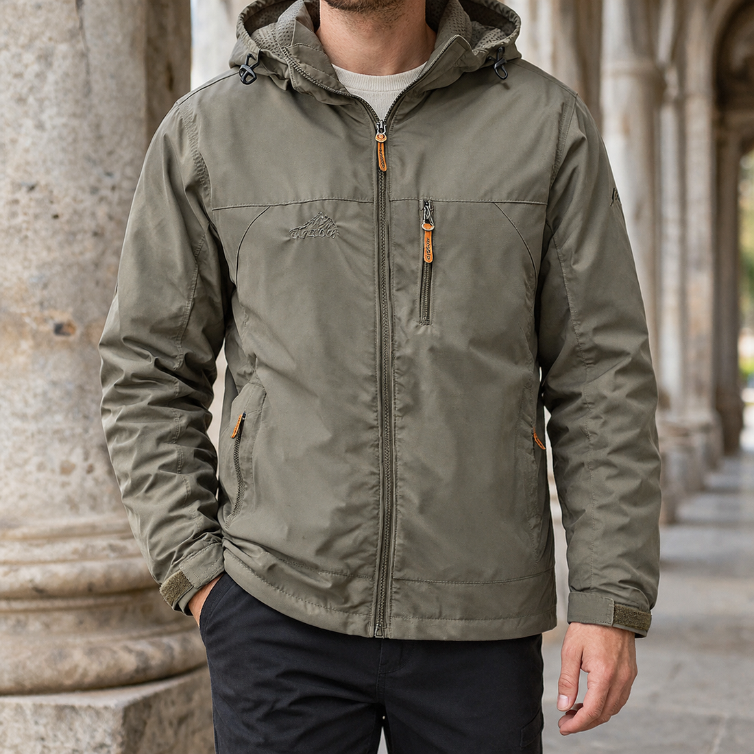Carter Hooded Jacket - Khaki
