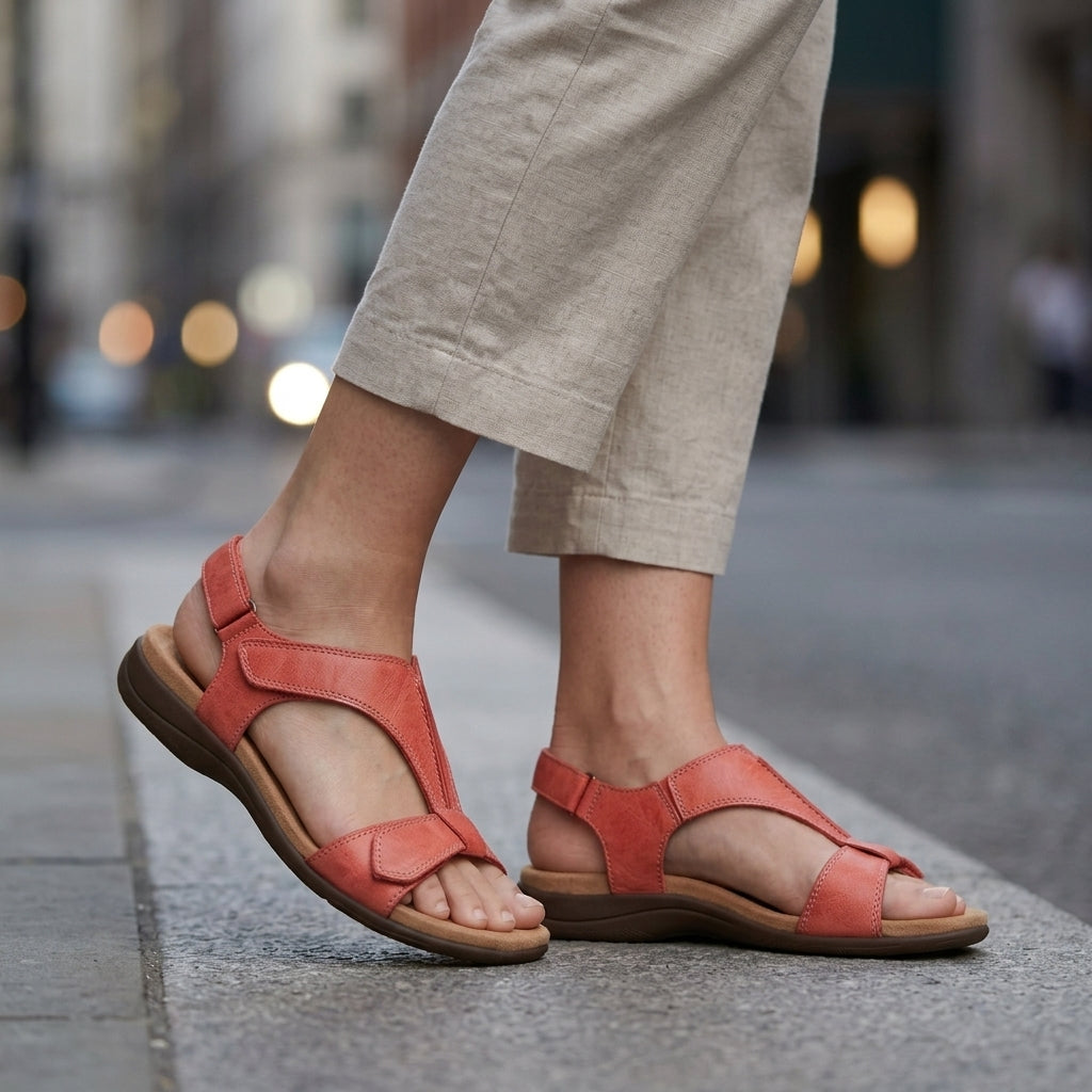 Alessia Walking Sandals - Red