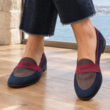 Pescara-Siena Colorblock Loafers - Navy