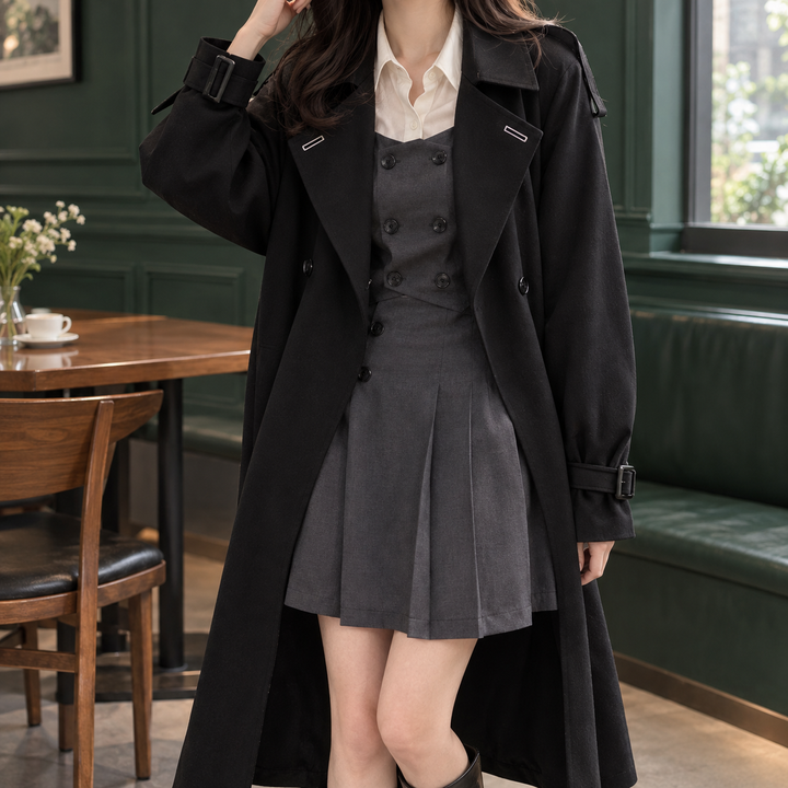 Flavia-June Double Breasted Overcoat