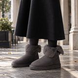 Valentini Buckle Snow Boots - Gray