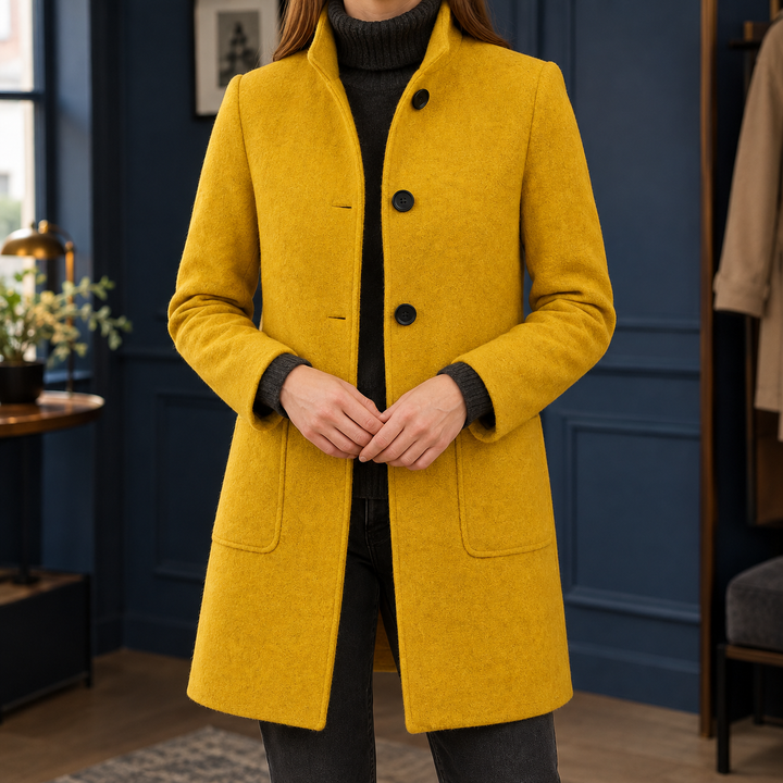 Ilaria-Skye Stand Collar Coat