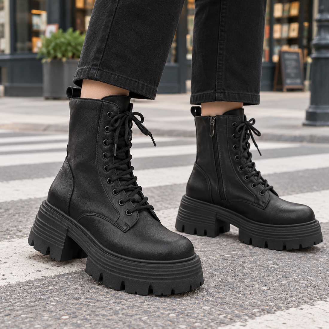 Caselli Platform Boots - Black