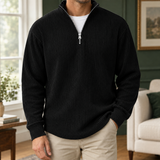 Blake Ribbed Pullover - Black