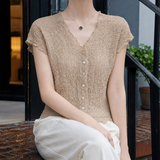Mabel-June Pleated Cardigan - Khaki