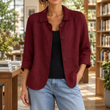 Mabel-Jade Relaxed Blazer - Red