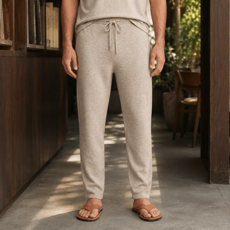 Wyatt Merino Wool Pants - Dark Beige