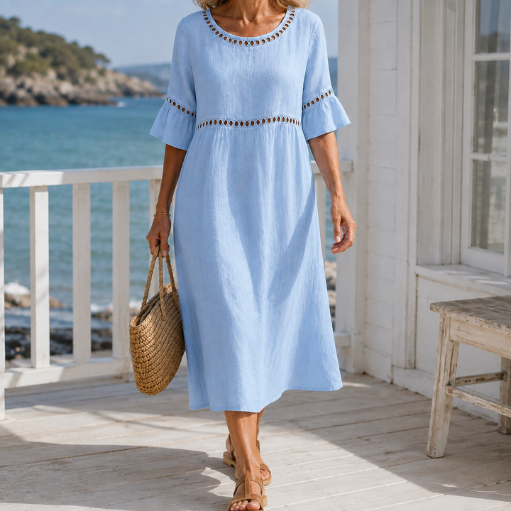 Hallie-Jade Eyelet Midi Dress