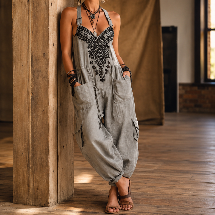 Marina-Pearl Embroidered Jumpsuit