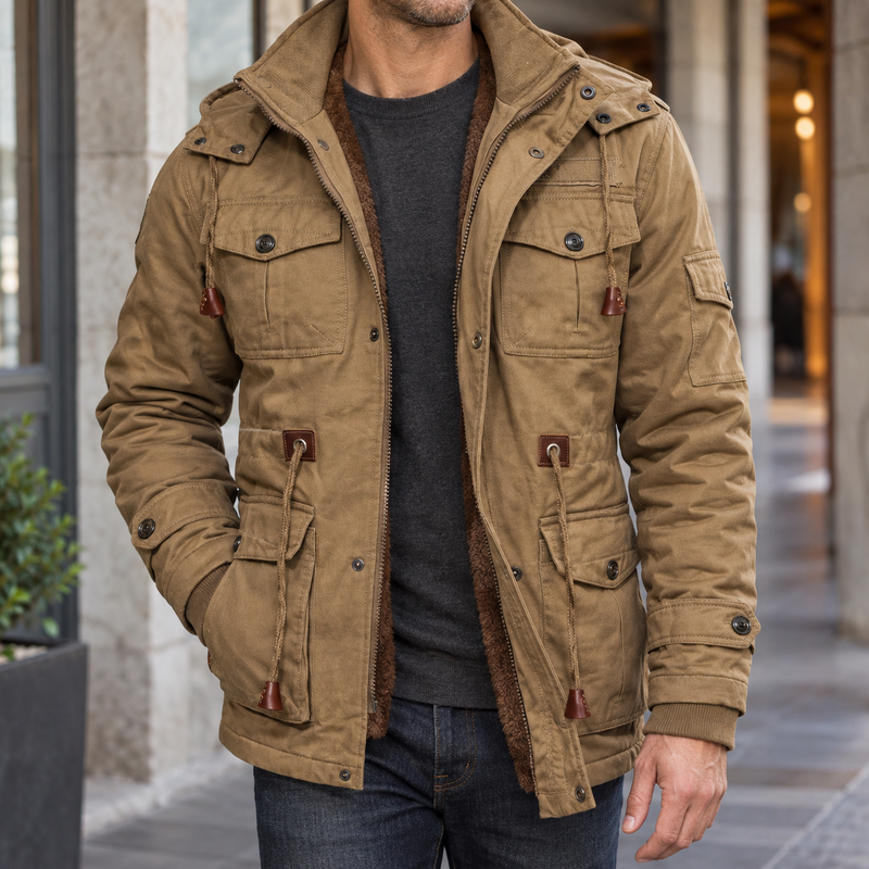 Hadrian Utility Jacket - Khaki