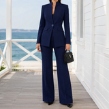 Petra-June Tailored Set - Navy Blue