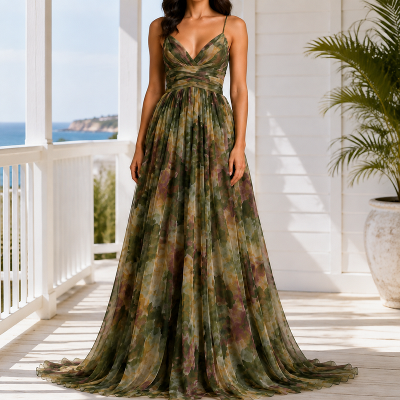 Bianca-Kate Floral Maxi Dress - Green