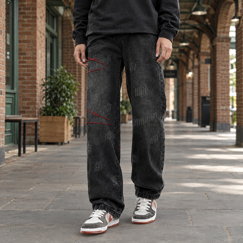 Caleb Straight Jeans - Black