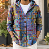 Florian Hooded Cardigan - Purple