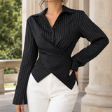 Carina-Eve Wrap Shirt - Black