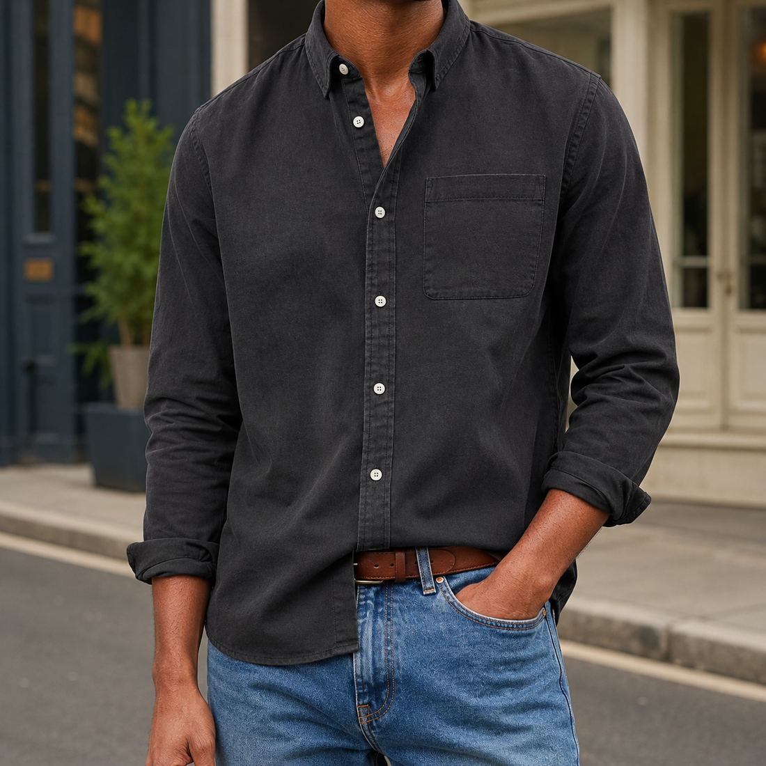 Dario Relaxed Shirt - Black