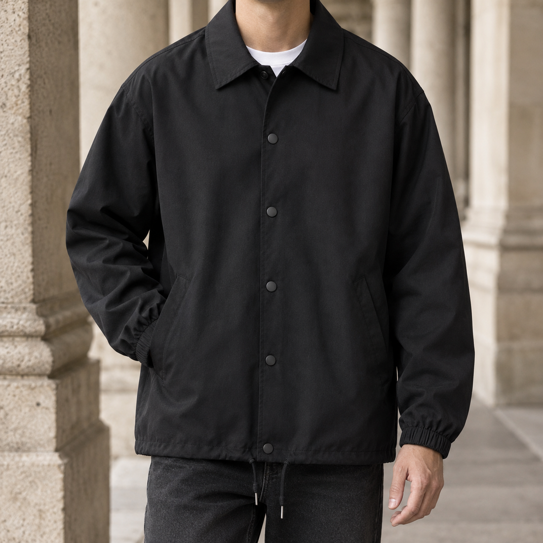 Dorian Coach Jacket - Black
