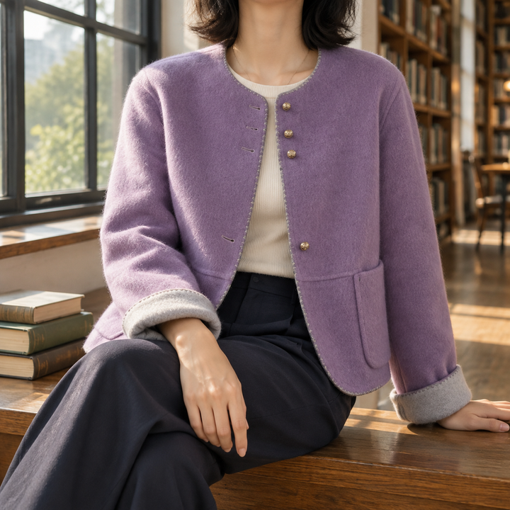 Apolline-Kate Contrast Trim Jacket