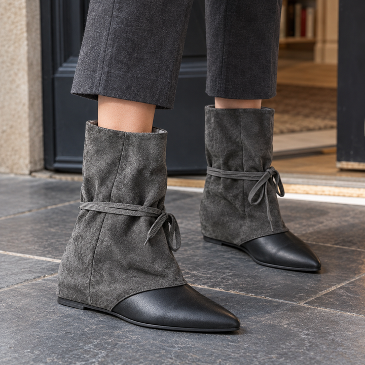 Campani Suede Wedge Boots