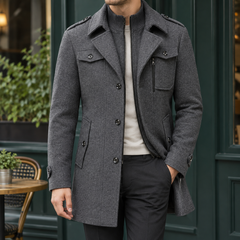 Macaire Layered Jacket - Gray