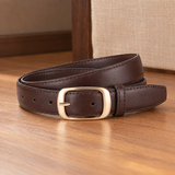 Poggio Gold Buckle Belt - Gold Buckle-brown
