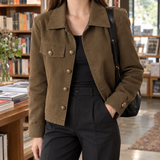 Mercedes-Kate Cropped Jacket - Brown