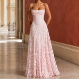 Celeste-Kate Cowl Maxi Dress - Pink