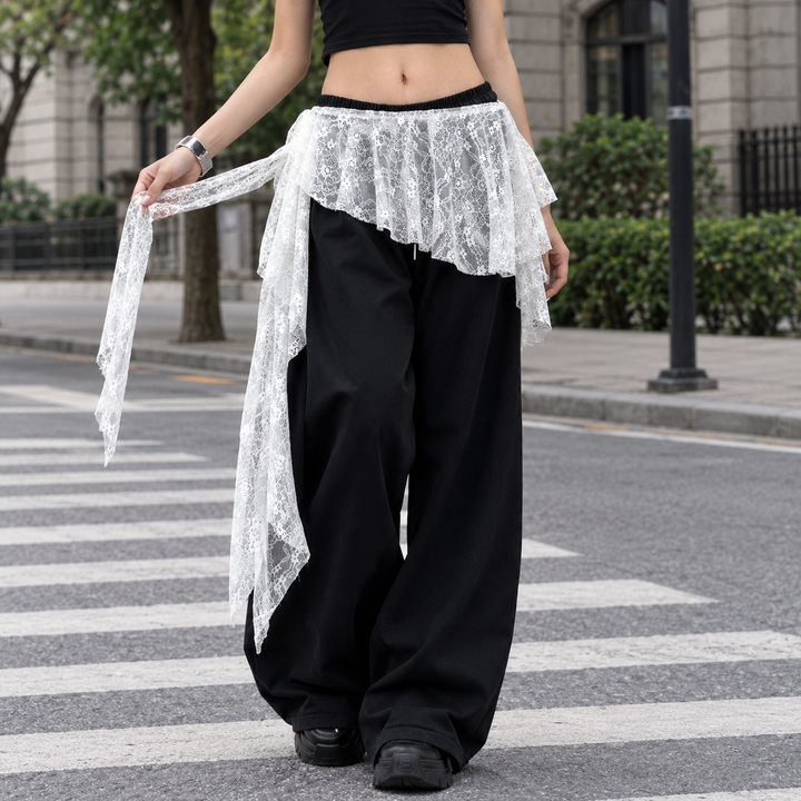 Greta-Pearl Lace Overskirt