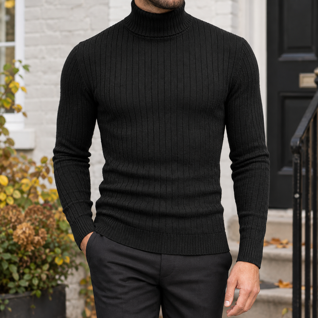 Pascal Turtleneck Sweater - Black