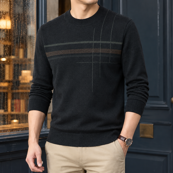 Brendan Geometric Knit Sweater
