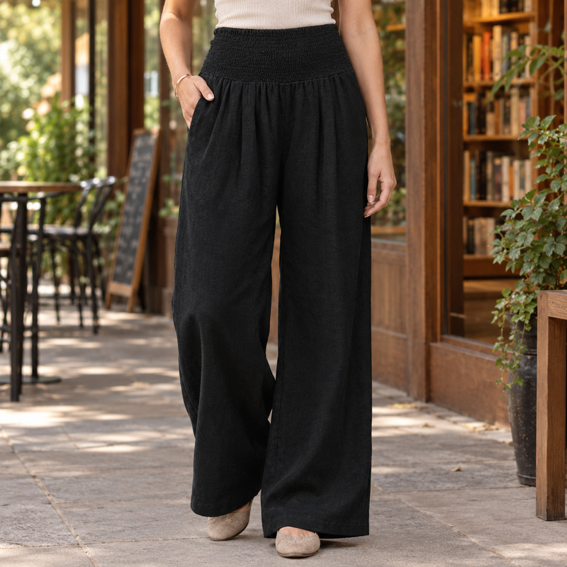 Tessa-Rae Wide Leg Pants - Black