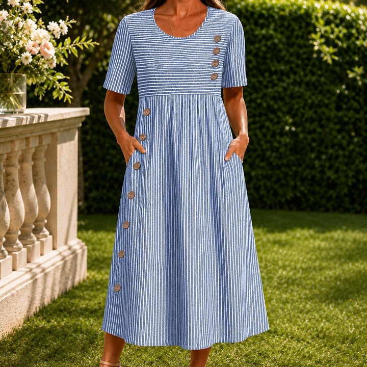 Fenna-Elise Striped Midi Dress