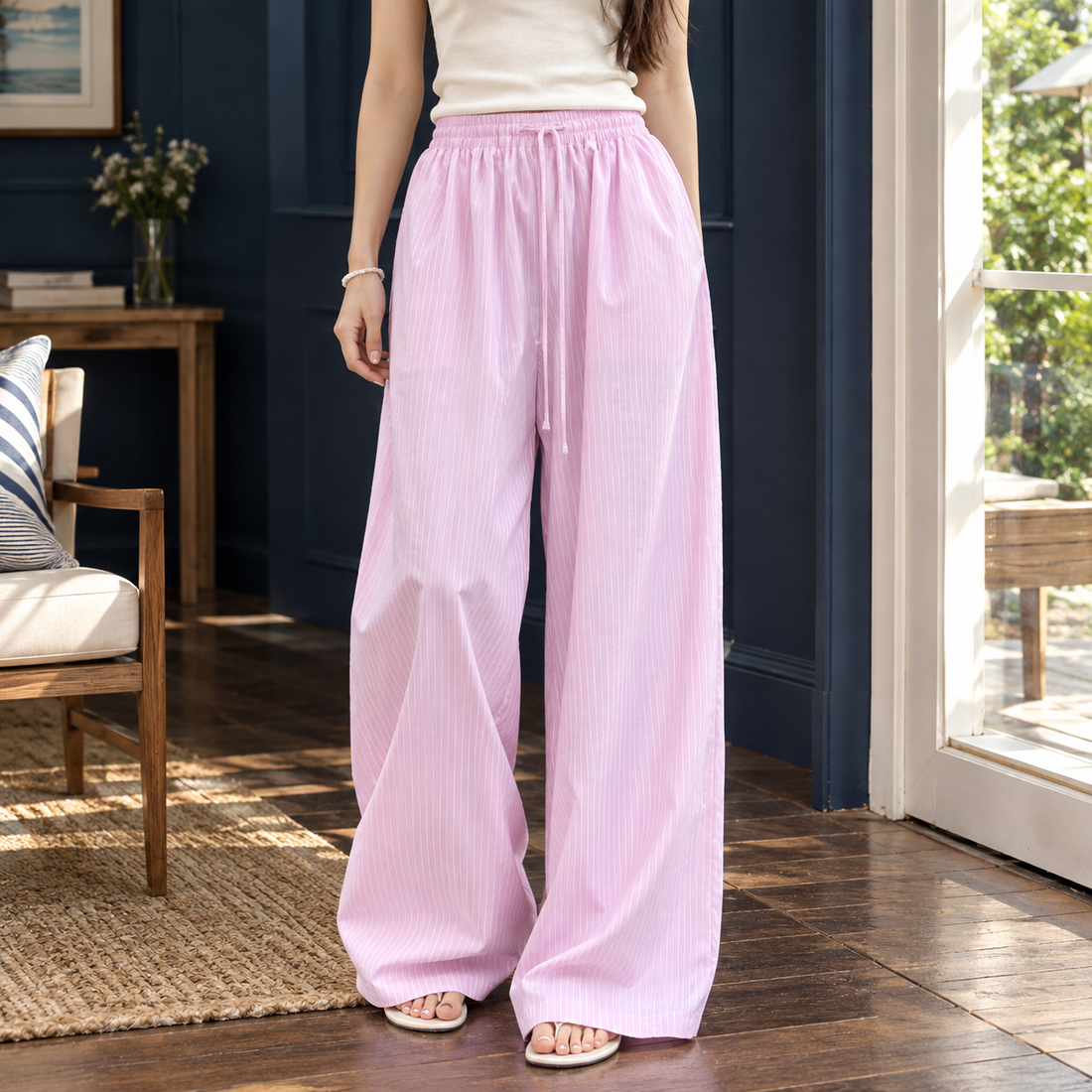 Mariella-Grace Wide-Leg Pants - Pink