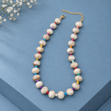 Bancroft Geometric Bead Necklace - White