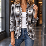 Marina-Louise Gingham Jacket - Black