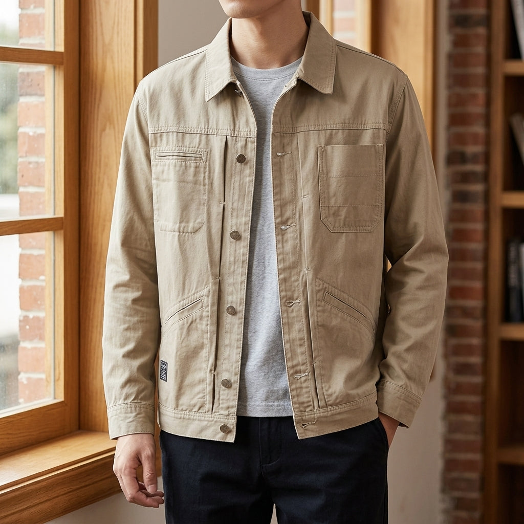 Knox Utility Jacket - Khaki Cx#0108 High Quality