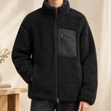 Knox Textured Zip Jacket - Navy Blue