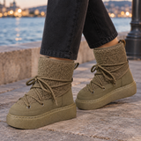 Badoer-Garda Platform Snow Boots - Green