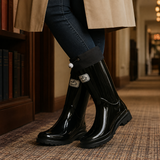 Caffaro Drawstring Rain Boots - Black