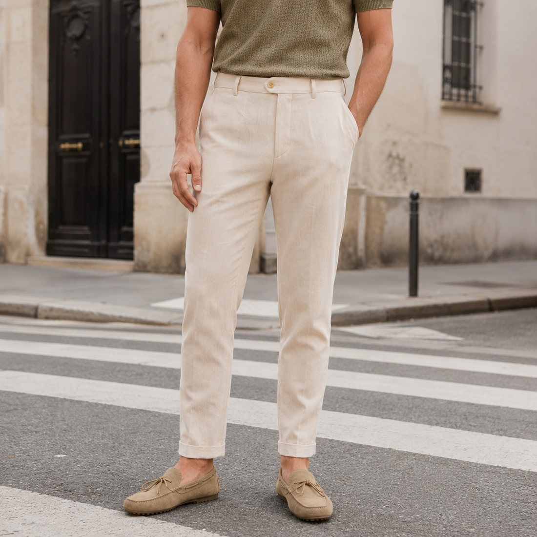 Austin Tapered Pants - Beige
