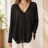 Francesca-Faye Draped Cardigan - Black